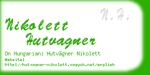 nikolett hutvagner business card